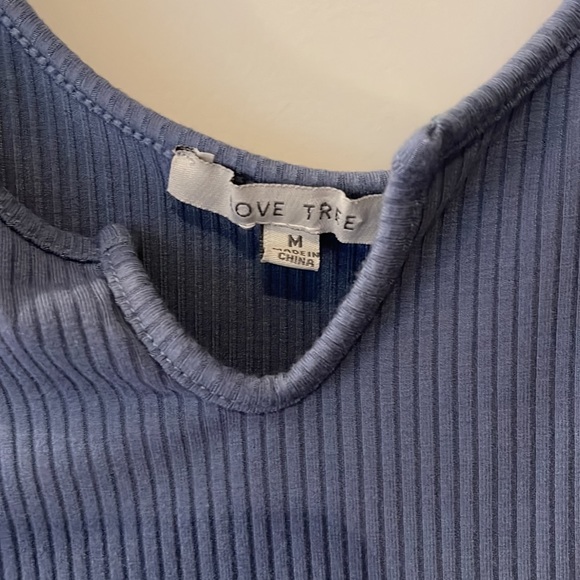 Love Tree Periwinkle Ribbed Bodycon Mini Dress - Picture 2 of 3